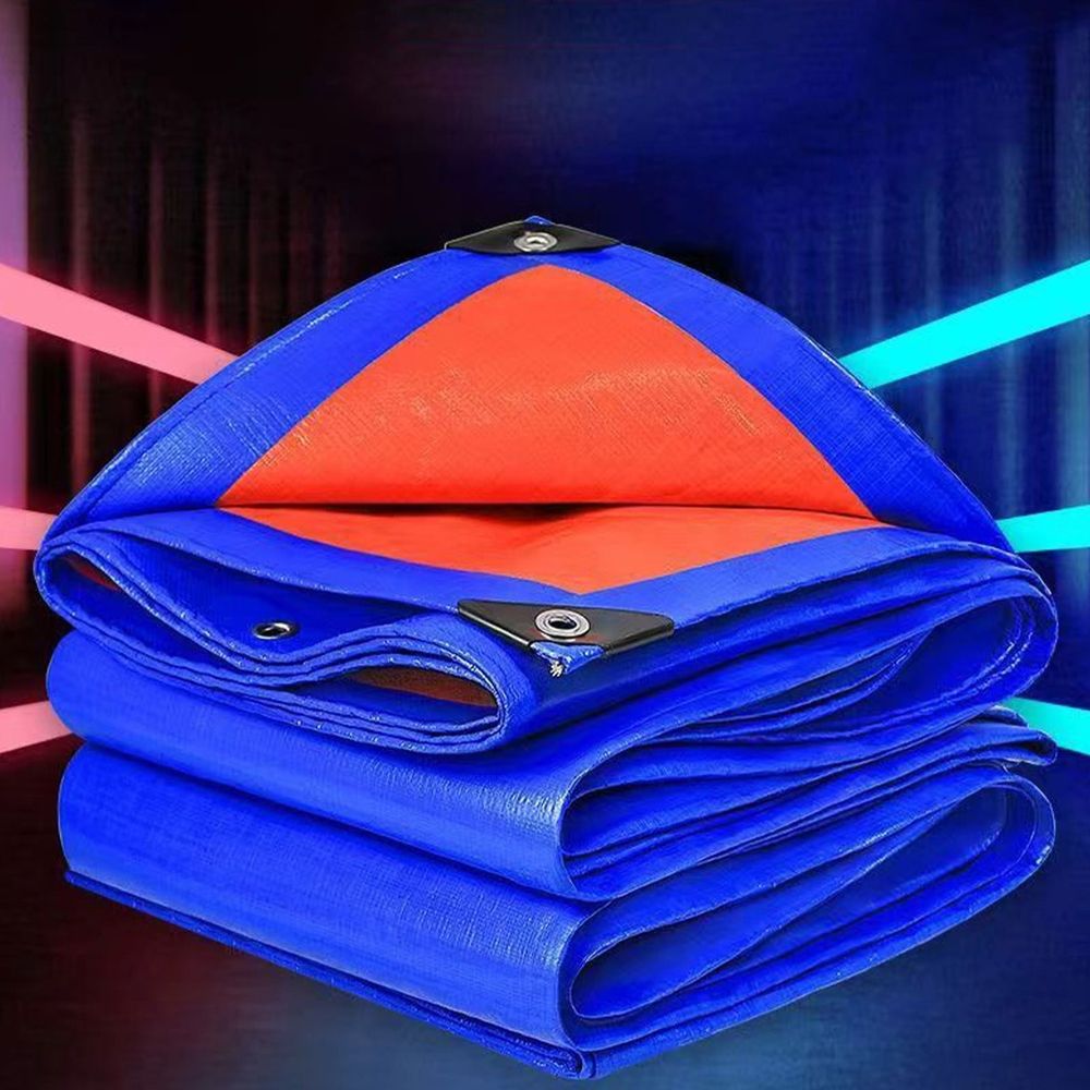 Waterproof Tarpaulin Sun Protection, Heavy-Duty PE Plastic Oilcloth, Reinforced Corners, UV Blocking, Waterproof, Rainproof, Durable for Outdoor Patio, Garden, Pool, and Truck Cover