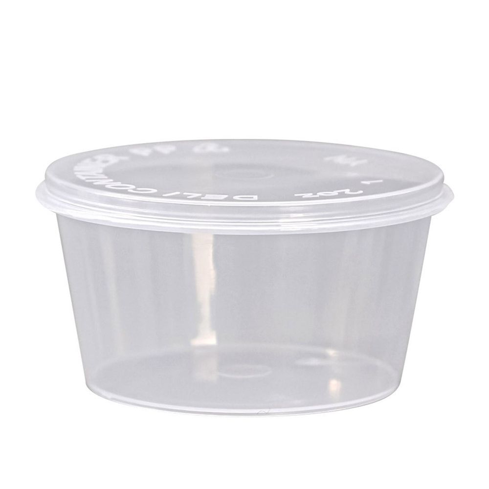 Disposable One-Piece Sauce Cup,Diposable Plastic Portion Cups With Lids,50 Pcs 4 Oz Clear Disposable Plastic Portion Cups With Lids – Leak-Resistant For Meal Prep,Sauces,Jello Shots,Crafts & More