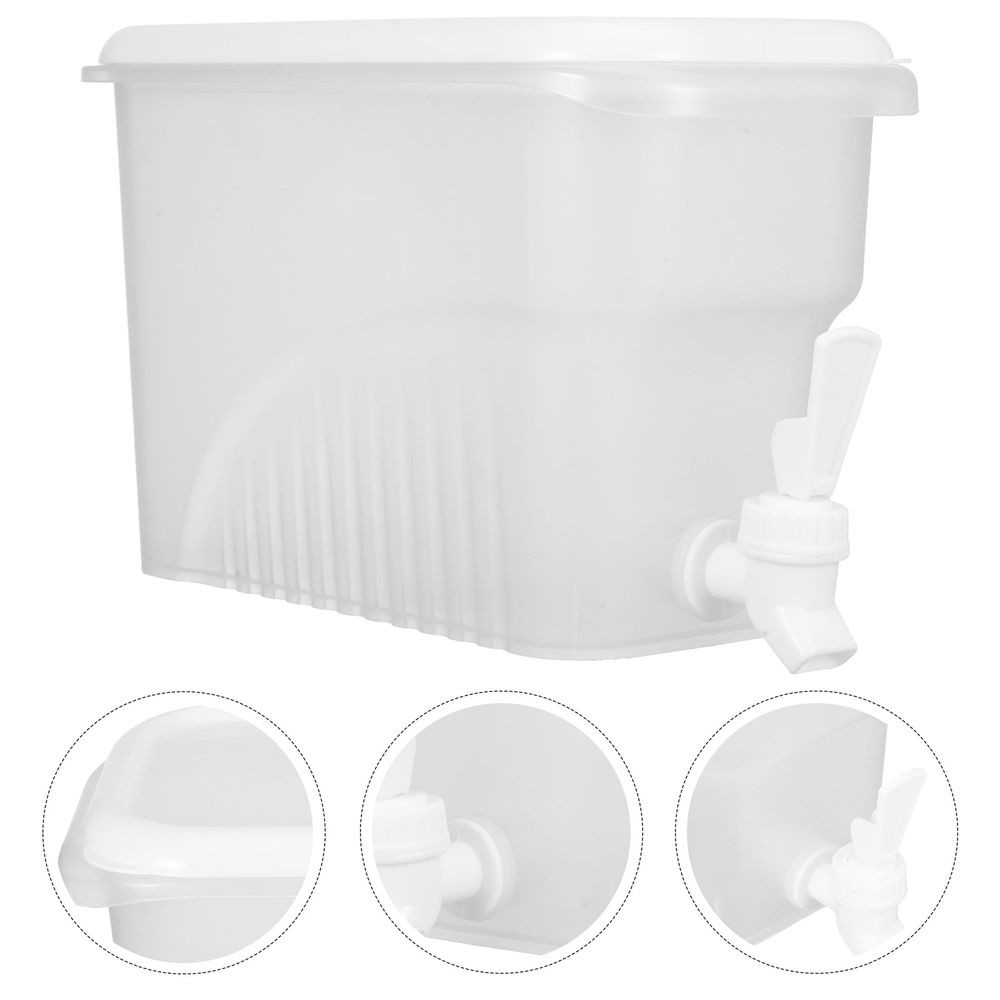 Drink Dispenser Refrigerator Drinks Dispenser Large Capacity Water Jug Plastic Beverage Server,10.43"X6.3"X4.92