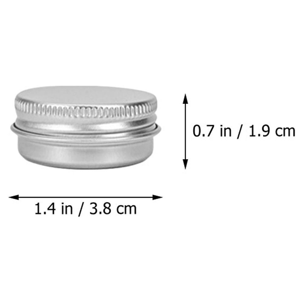 Metal Round Tins 9Pcs Round Shaped Aluminum Jars Empty Makeup Cream Tin Containers Pot Cans,1.5"X1.5"X0.75