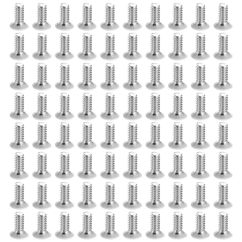 Outlet Plate Screws White Carbon Steel 200Pcs 0.4x0.2In For Corridor Home Decoration
