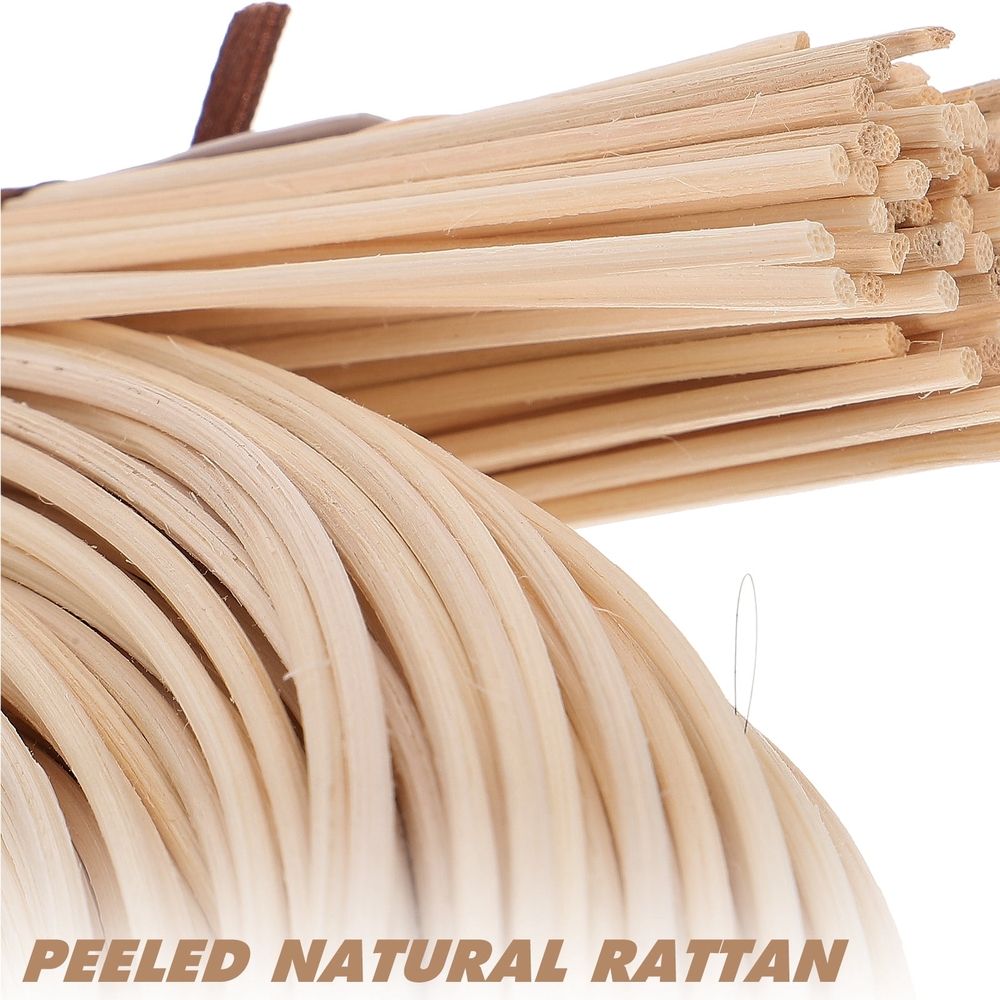 Flat Rattan Material Basket Wicker Weaving Diy Rattan Material Khaki 1 Roll