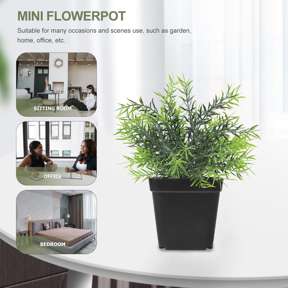 Succulent Planter Plastic Black for 100Pcs 2.8x2.7x2.2in