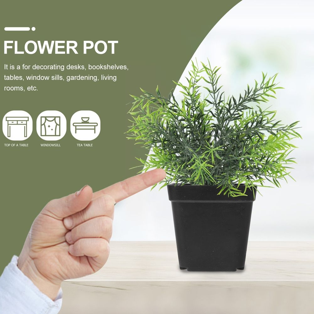 Succulent Planter Plastic Black for 100Pcs 2.8x2.7x2.2in