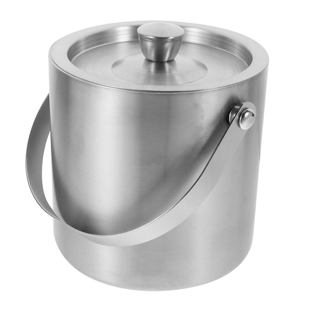 Stainless Steel Bucket Set, 6.1x5.5x5.5in Container for Chilling Drinks