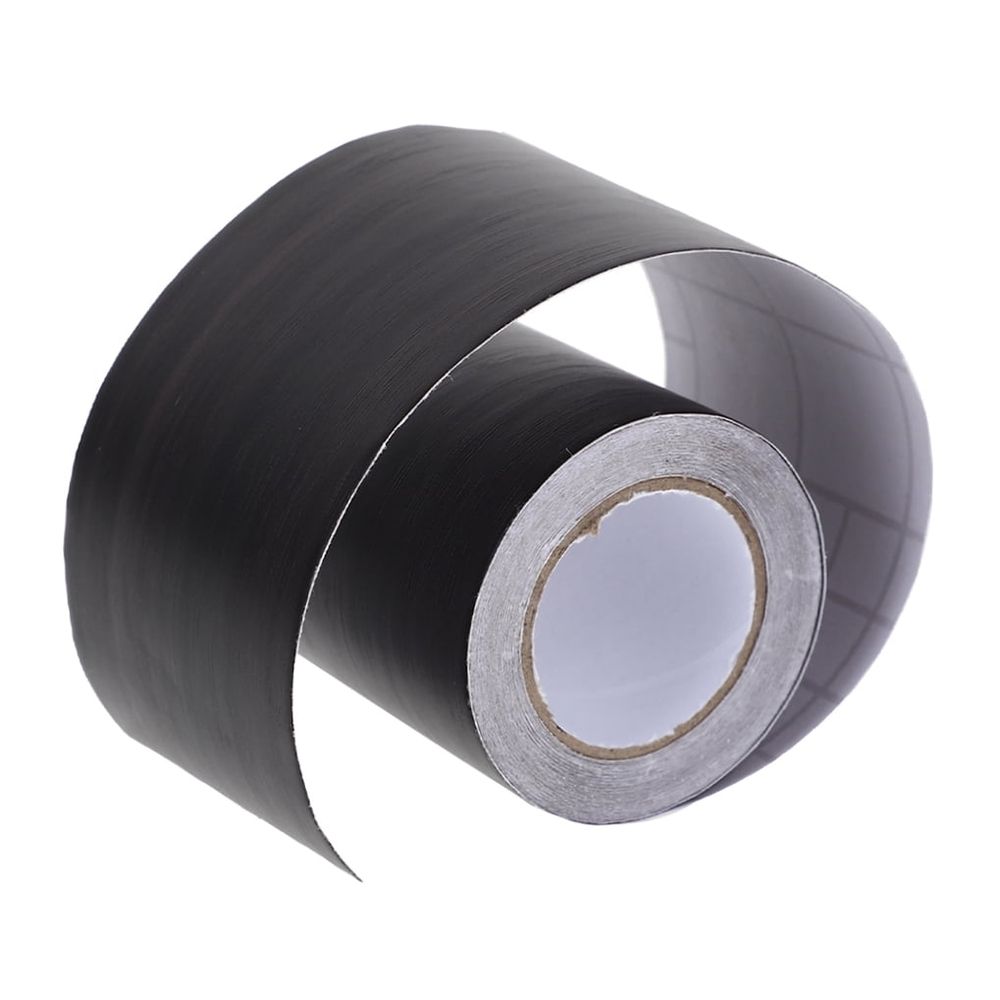 1 Roll Flexible Baseboard Molding Black Wood Grain for Bedroom Balcony Entrance Hallway Corridor