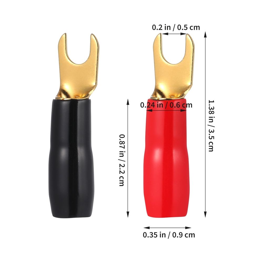 Crimp Terminal Connectors 8Ga Assorted Color for Secure Power Wires 10Pairs