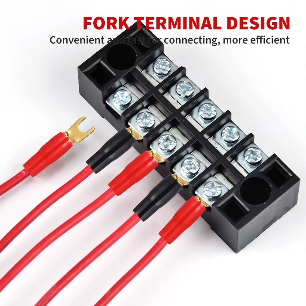 Crimp Terminal Connectors 8Ga Assorted Color for Secure Power Wires 10Pairs