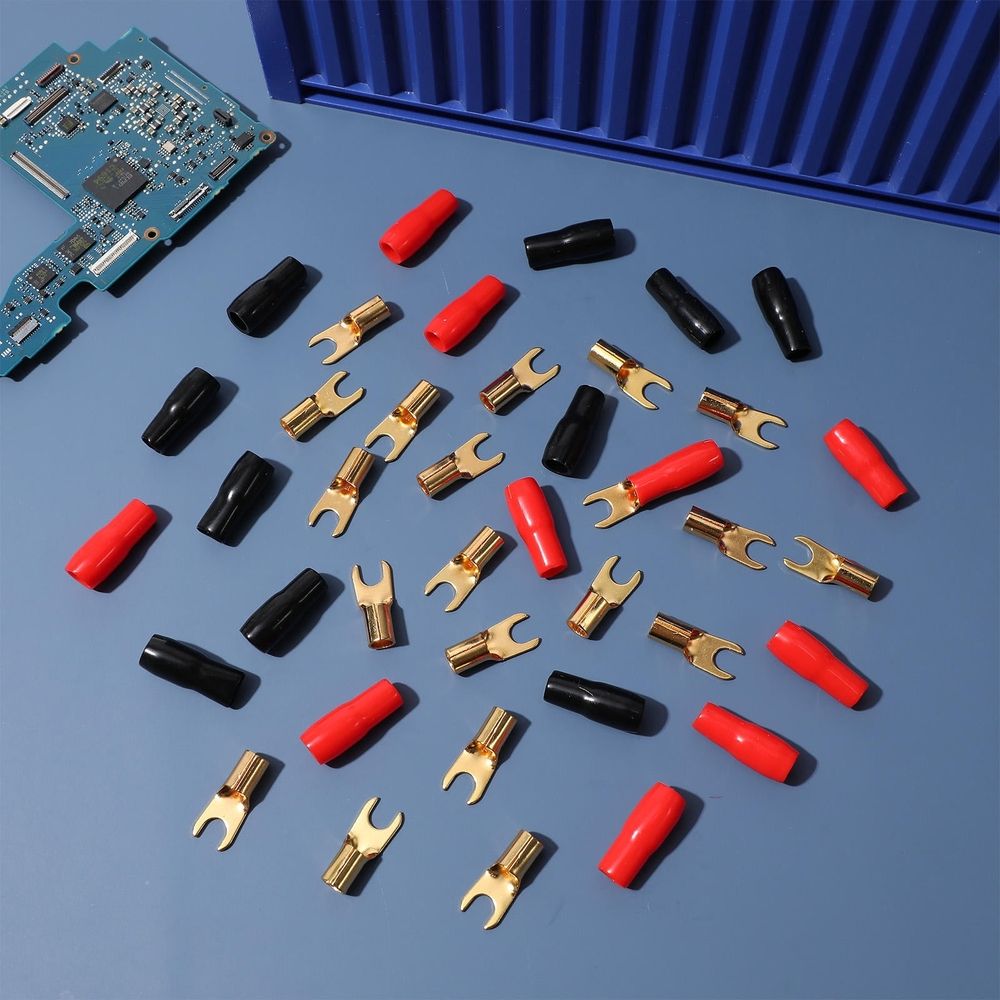 Crimp Terminal Connectors 8Ga Assorted Color for Secure Power Wires 10Pairs