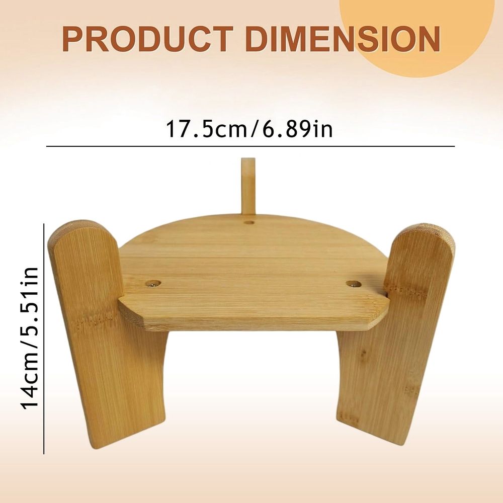 Yellow 17.5x17.5x9cm Wooden Beverage Dispenser Stand, Stable Base for Lemonade & Drink Dispensers, Home Bar Essential