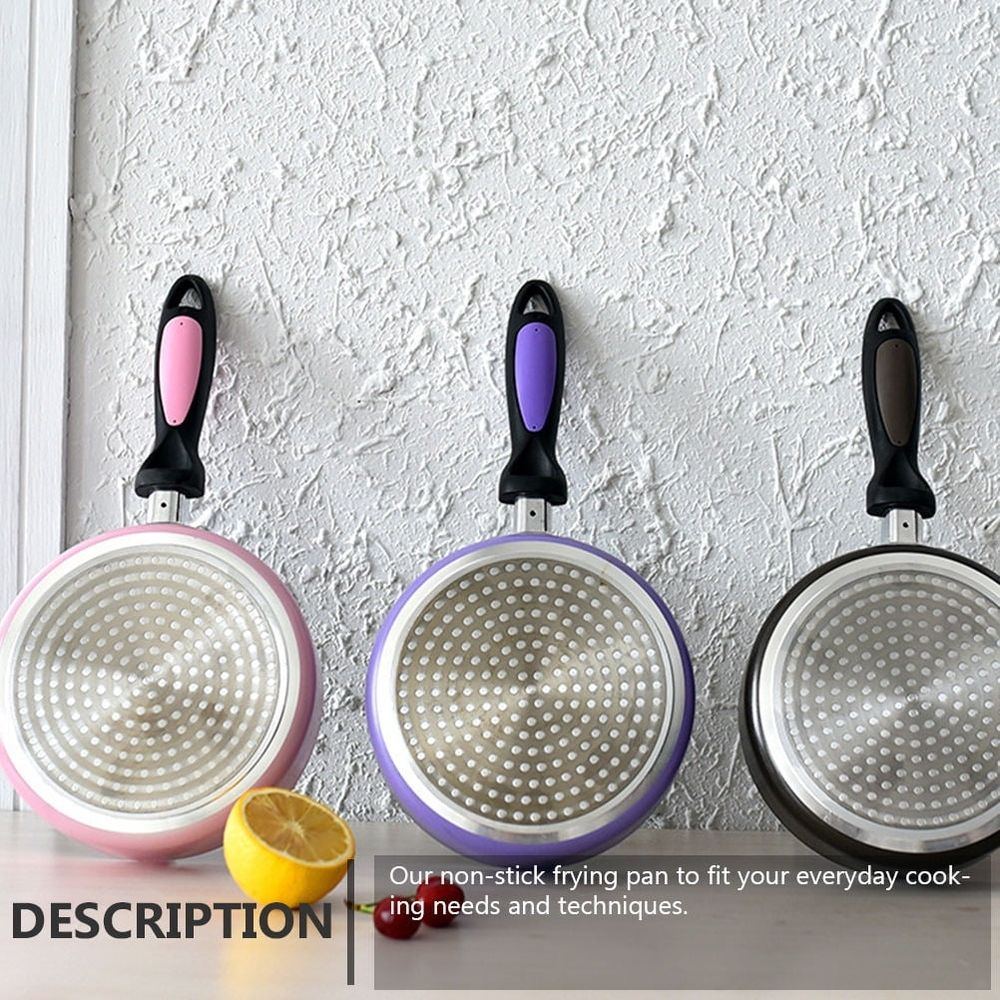 1Pc Pink Pancake Pan with Honeycomb Stainless Steel Bottom for Induction Cooker