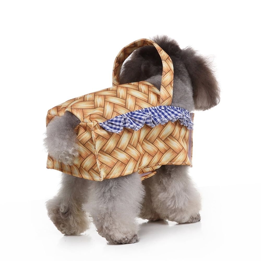 Dog Cosplay Costume Yellow Acrylic Fiber Eye-Catching and Breathable for Outdoor