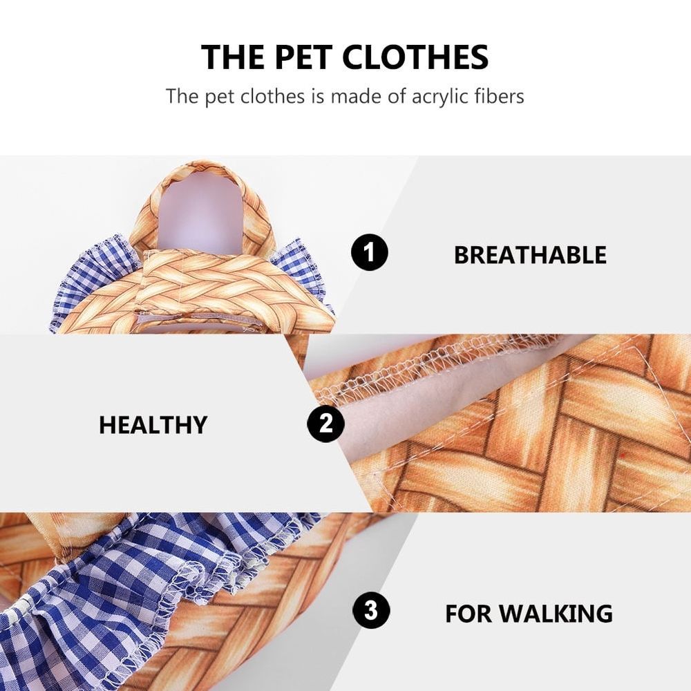 Dog Cosplay Costume Yellow Acrylic Fiber Eye-Catching and Breathable for Outdoor