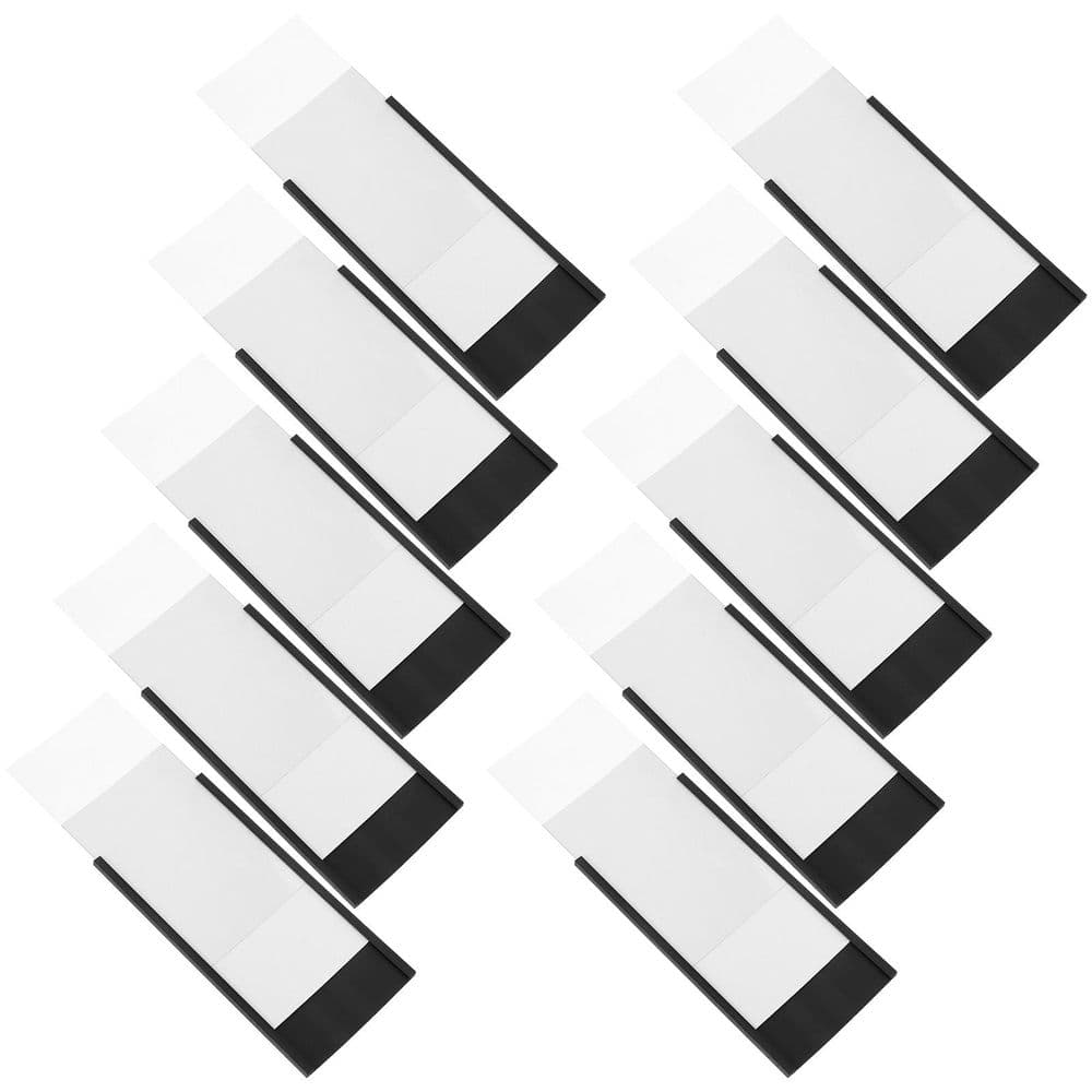 Magnetic Label Holder 10 Sets Reusable Inserts for Warehouse Shelf Office Organization