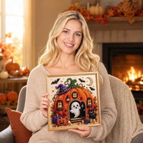 DIY Mystic Crystal Ball Art Kit for Beginners, Perfect for Home & Halloween Decor (gold)