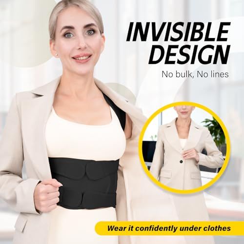 Posture Corrector for Daily Use, Aligns Spine, Relieves Tension in Neck & Back, S (black)