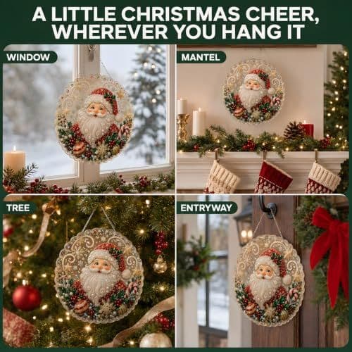 DIY Christmas 3D Pearl Diamond Art Ornament Kit for Festive Home Decor & Holiday Crafting (Red)
