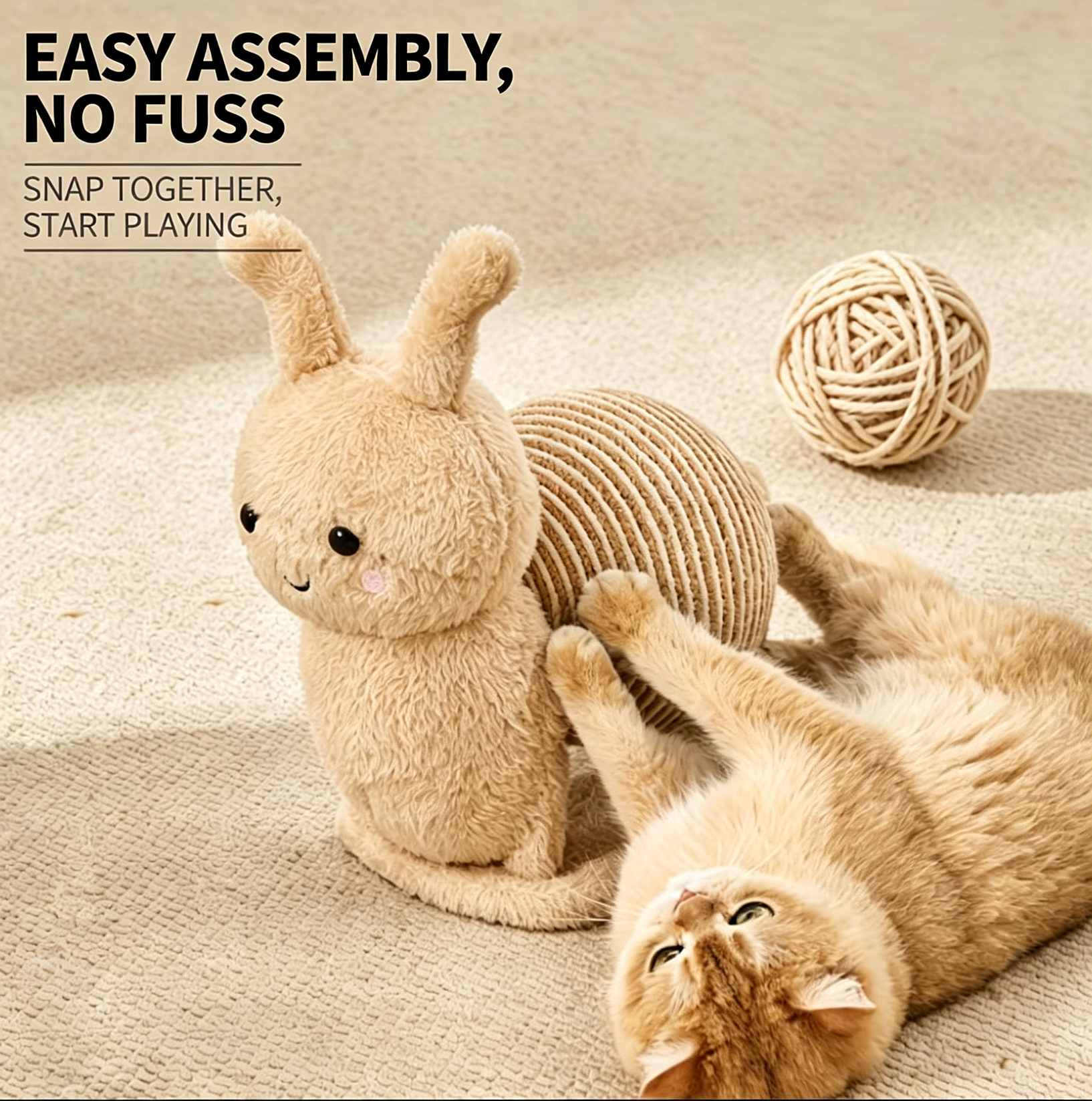 Square Cat Interactive Puzzle Toy with Balls Style A