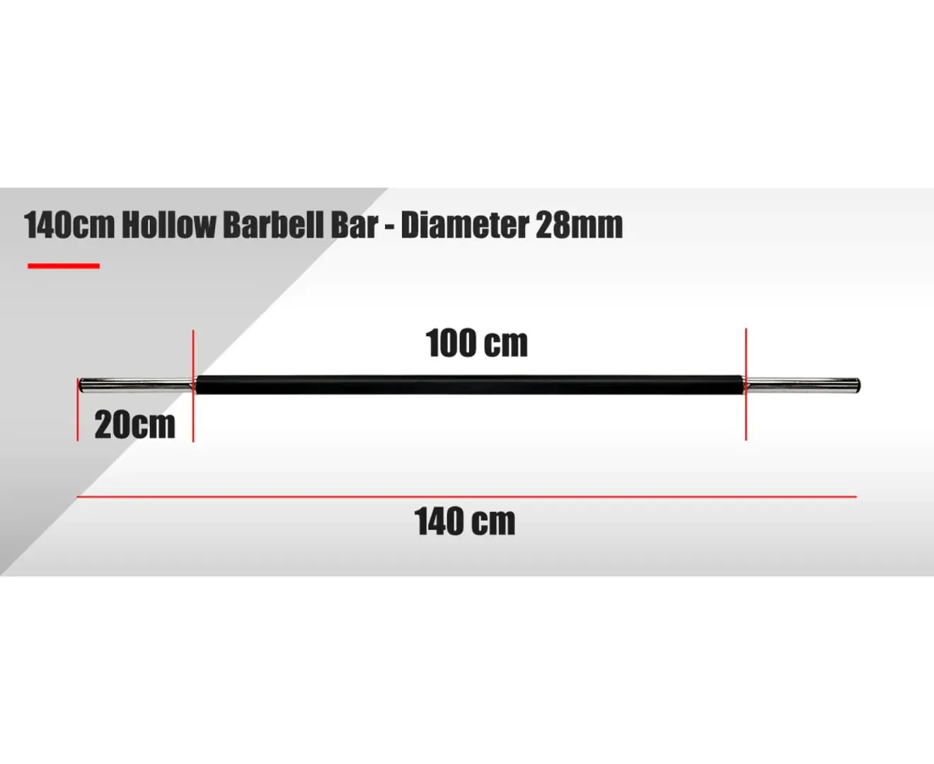 Aerobic Weight Bar 140cm - Hollow Barbell Bar