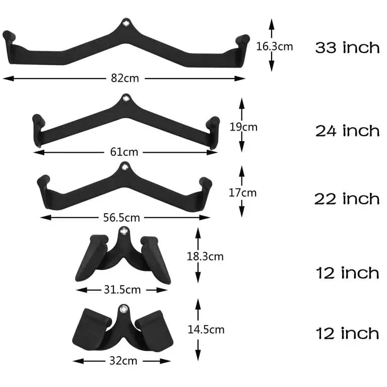Grip Pads Attachment Set 5 Piece Super Feel Rubber Coating Compatible with Lat Pulldown Power Cage Universal Fit