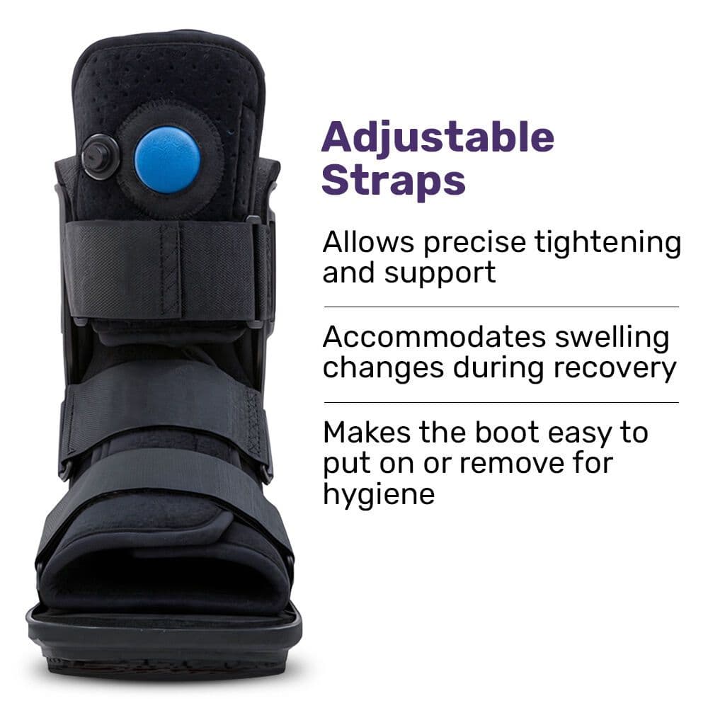 Walking Boot Adjustable Fit Large Lightweight Ankle Recovery Support