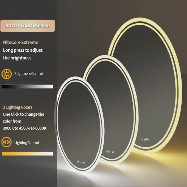 Interior Ave - 60 x 80cm Oval Frameless LED Bathroom Mirror