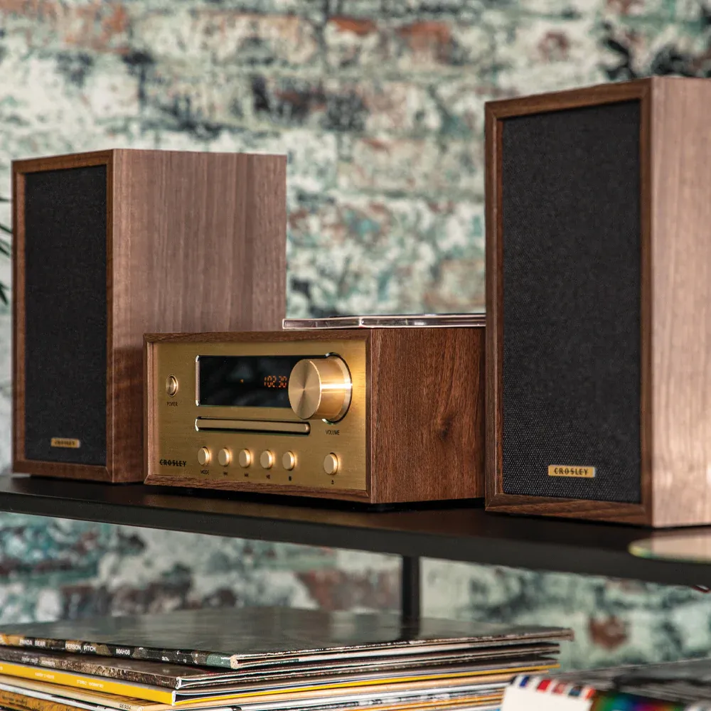 Crosley Parker Radio CD Player - Walnut