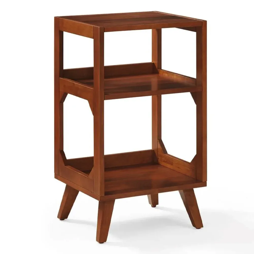 Crosley E100 Record Player Shelf System + Crosley Asheville Stand Bundle - Natural