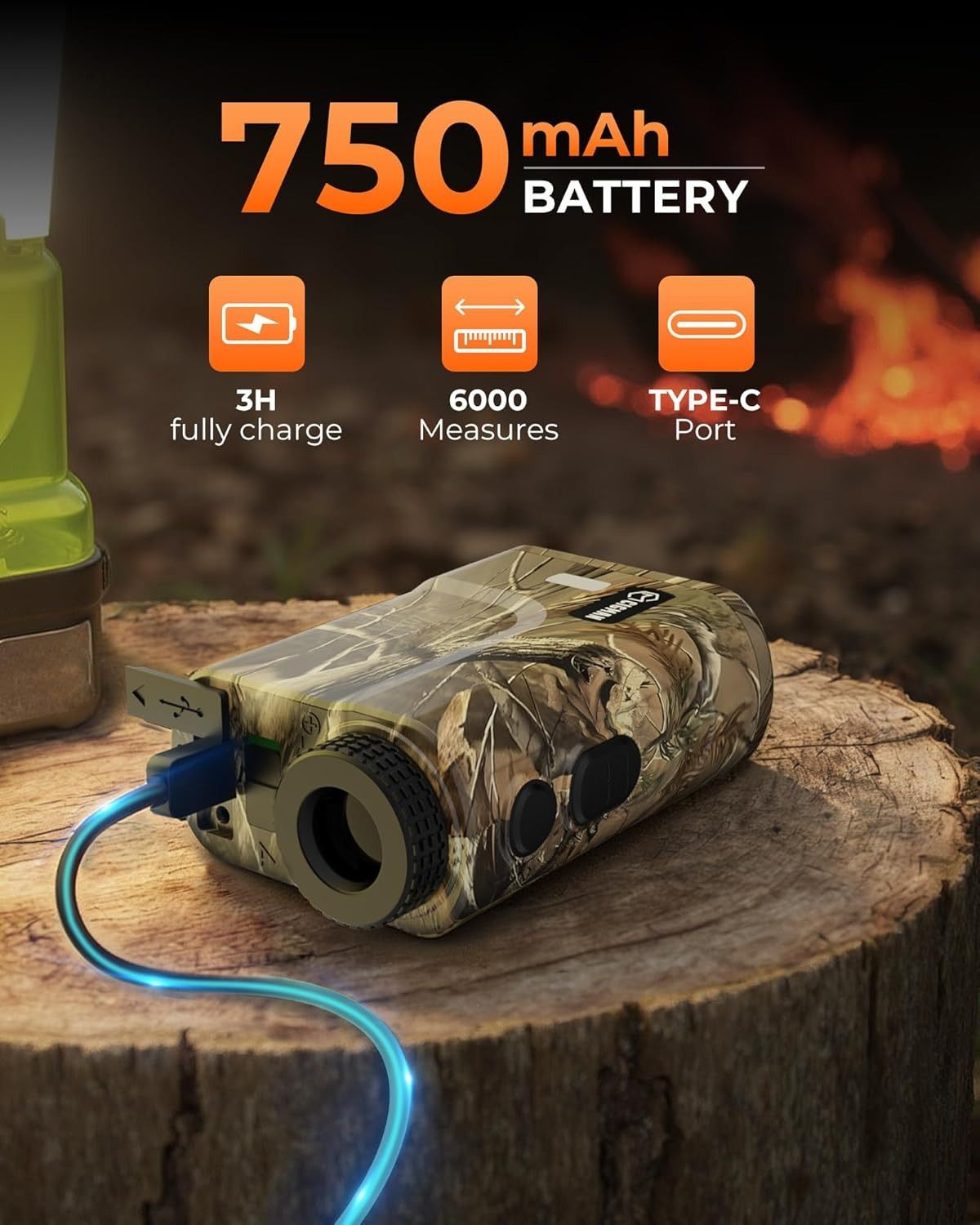 Ultra Long Range & Fast Accuracy: CIGMAN upgraded range finder measures from 5 to 3280 yards with an accuracy of ±1 yard, giving you reliable data in under 1 second. The multi-coated lens and 6x magnification deliver a bright, crisp view, even in den