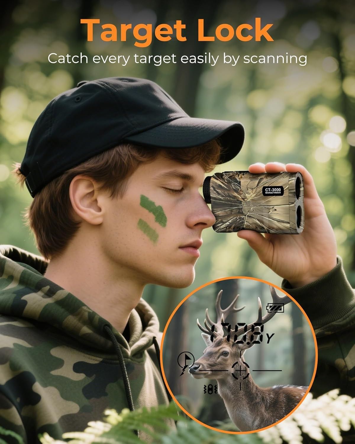 Ultra Long Range & Fast Accuracy: CIGMAN upgraded range finder measures from 5 to 3280 yards with an accuracy of ±1 yard, giving you reliable data in under 1 second. The multi-coated lens and 6x magnification deliver a bright, crisp view, even in den