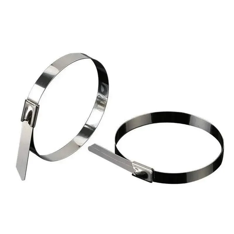 100x Stainless Steel Cable Ties SS304 Marine Grade Zip Strap Locking Wrap 100-800mm - 7.9*500mm
