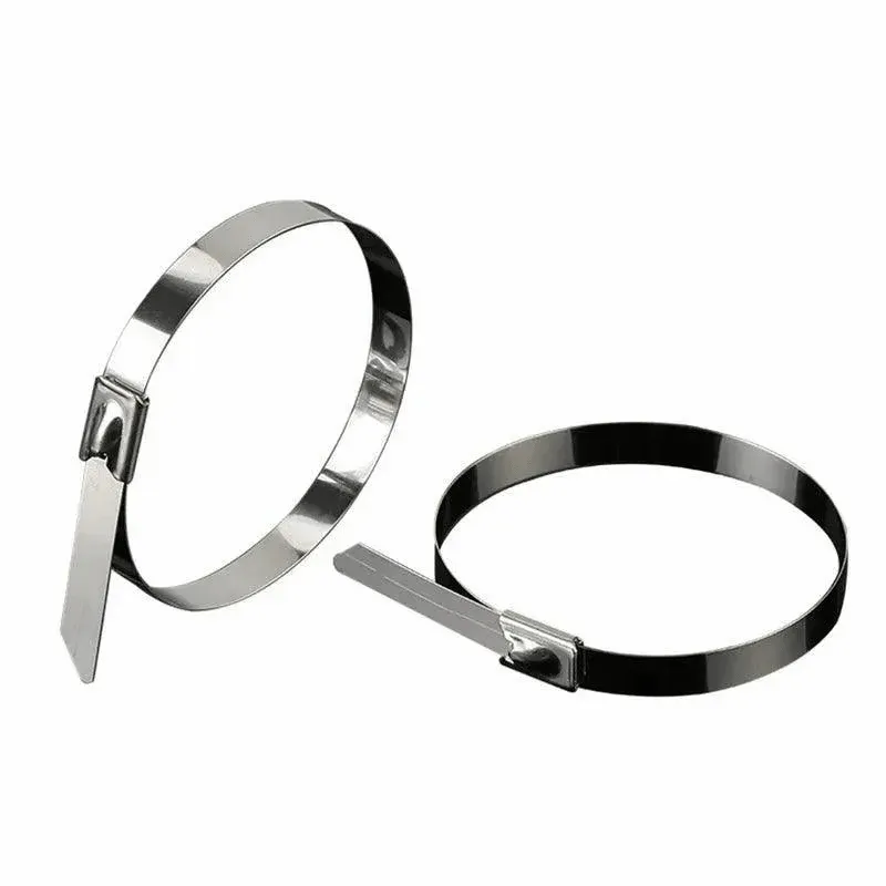 20X Stainless Steel Cable Ties S304 Marine Grade Zip Strap Locking Wrap 100-800Mm - 7.9x800mm