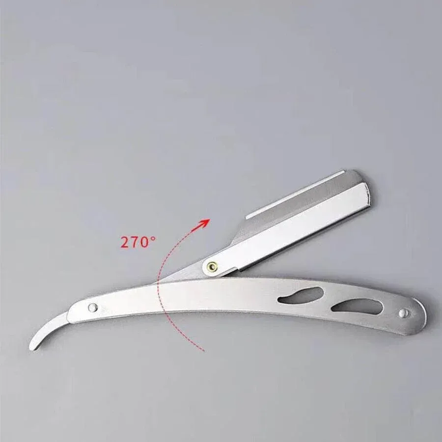 Sharp Barber Salon Straight Cut Throat Shaving Razor Shavette Rasoirs with 10 Blades