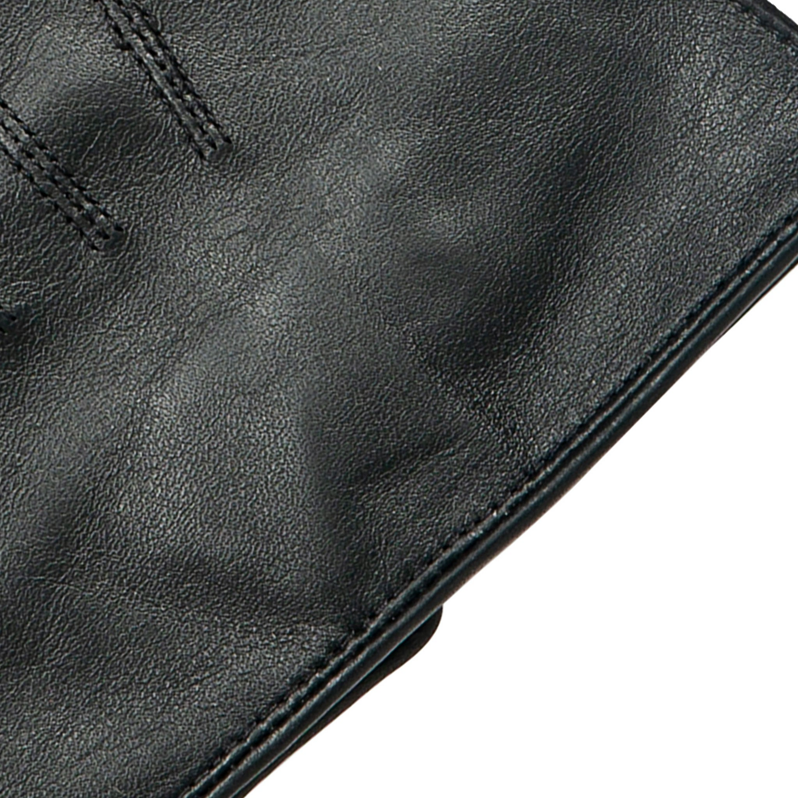 Dents Mens Sandhurst Three-Point Leather Unlined Officers Gloves in Black