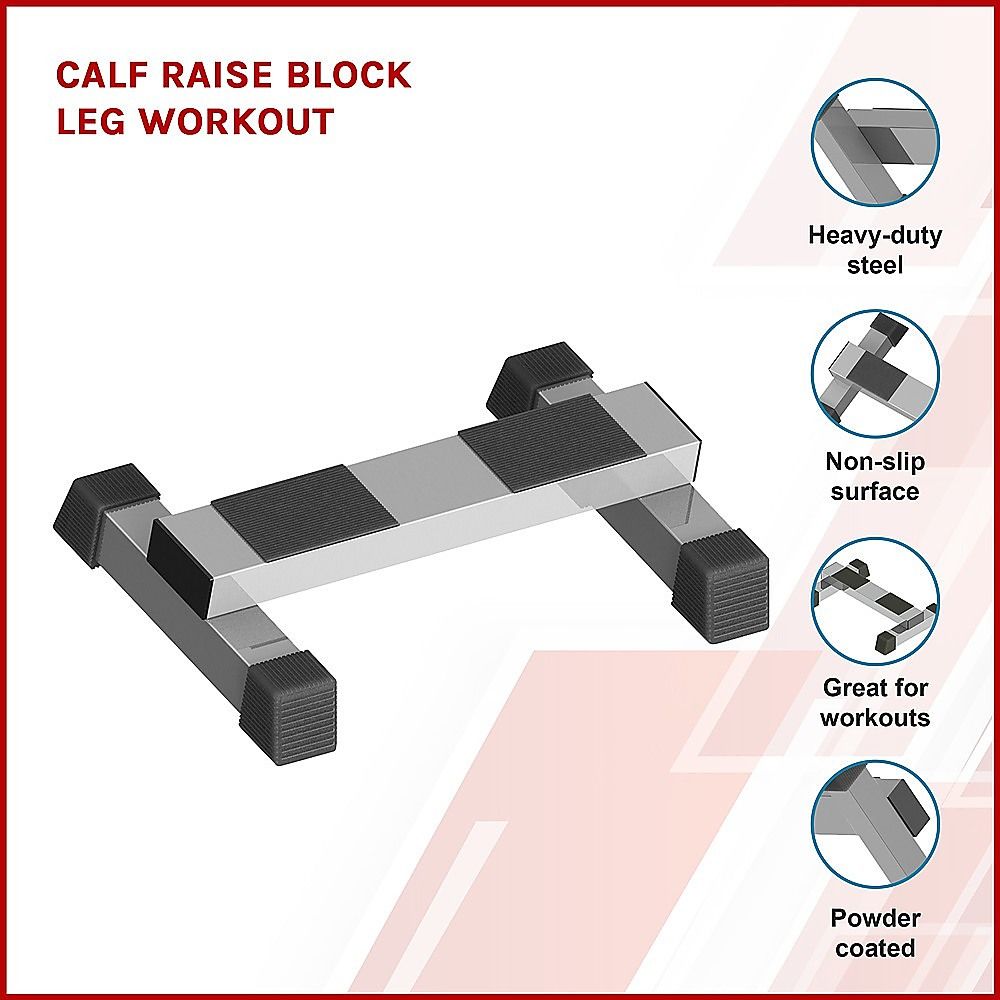 Calf Raise Block Squat Bench Step Gym Leg Training