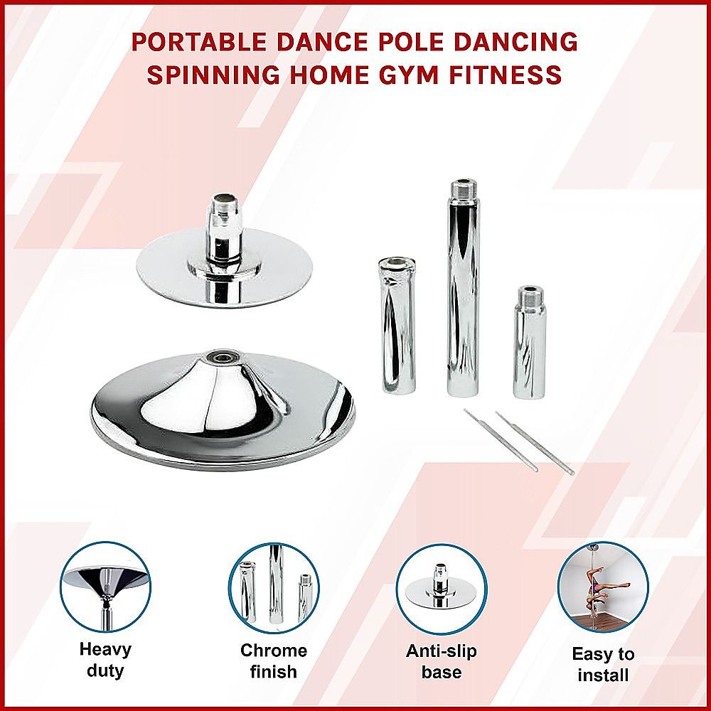 Portable Dance Pole Spinning Fitness Pole for Home Gym Training