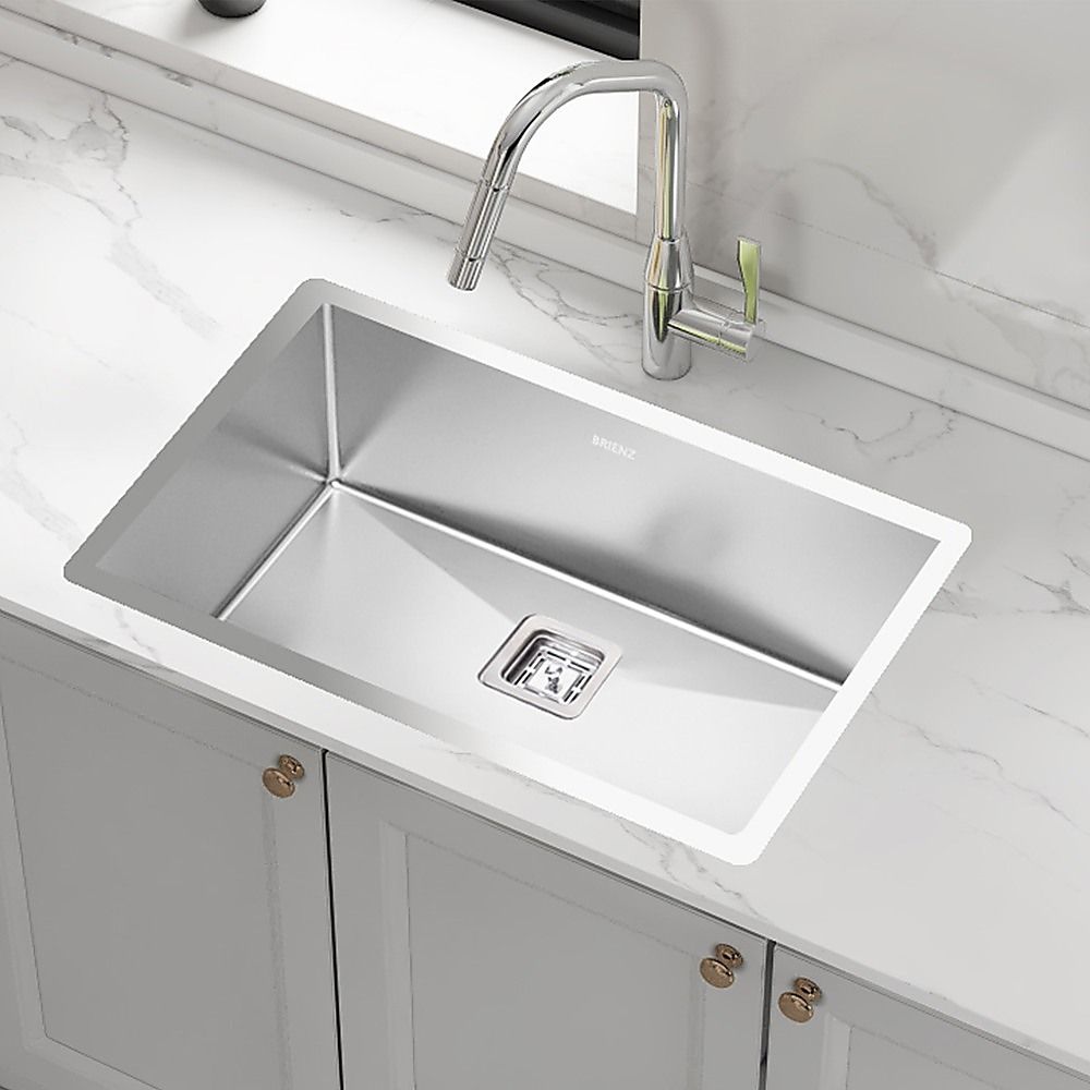 810x505mm Handmade 1.5mm Stainless Steel Kitchen Sink with Waste and Grid