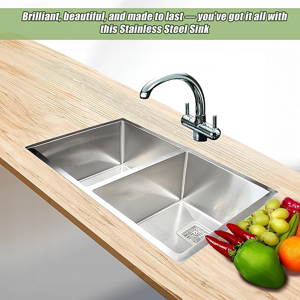835x505mm Handmade 1.5mm Stainless Steel Kitchen Sink with Waste and Grid