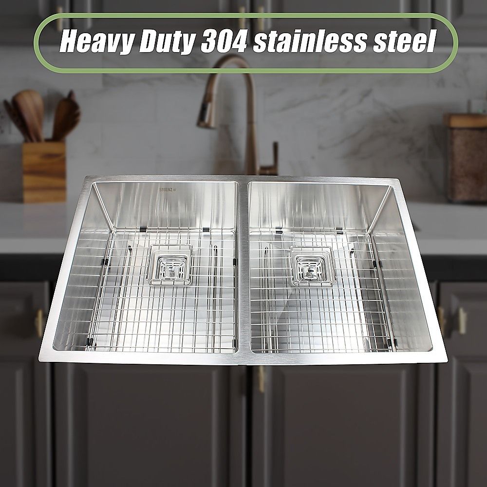 835x505mm Handmade 1.5mm Stainless Steel Kitchen Sink with Waste and Grid