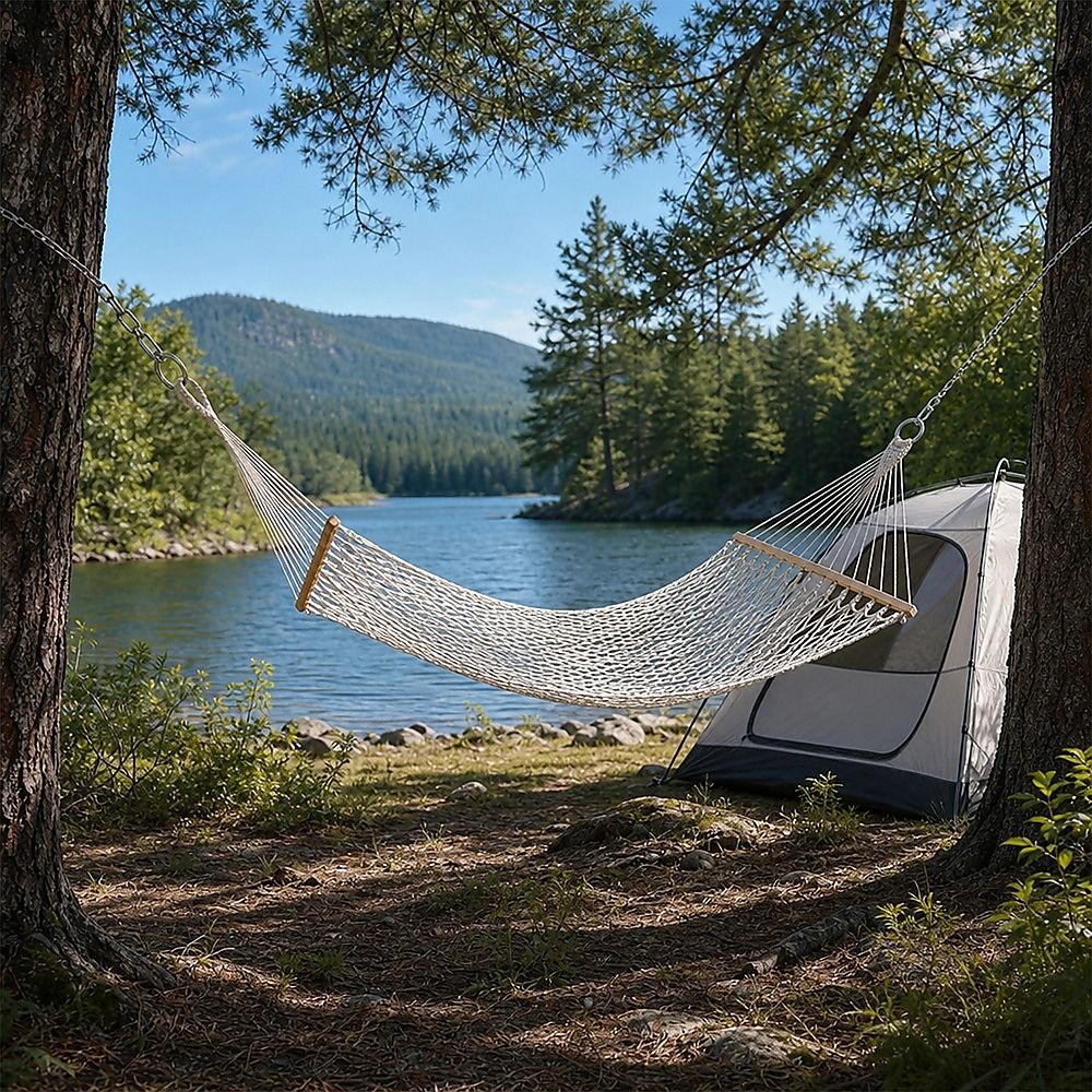 4m Traditional Cotton Rope Hammock with Hanging Hardware