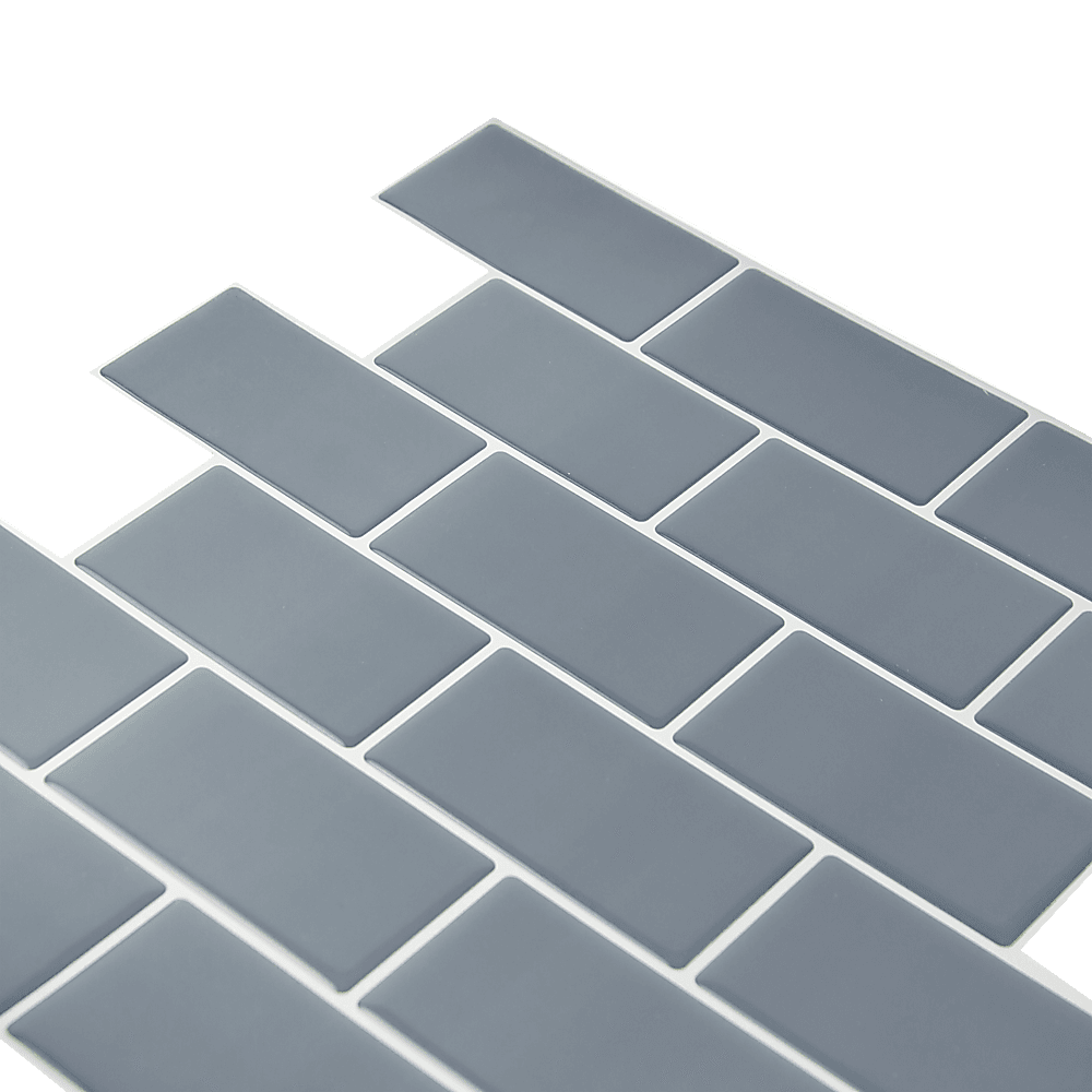 3D Peel and Stick Wall Tile Dark Grey 10 Sheets