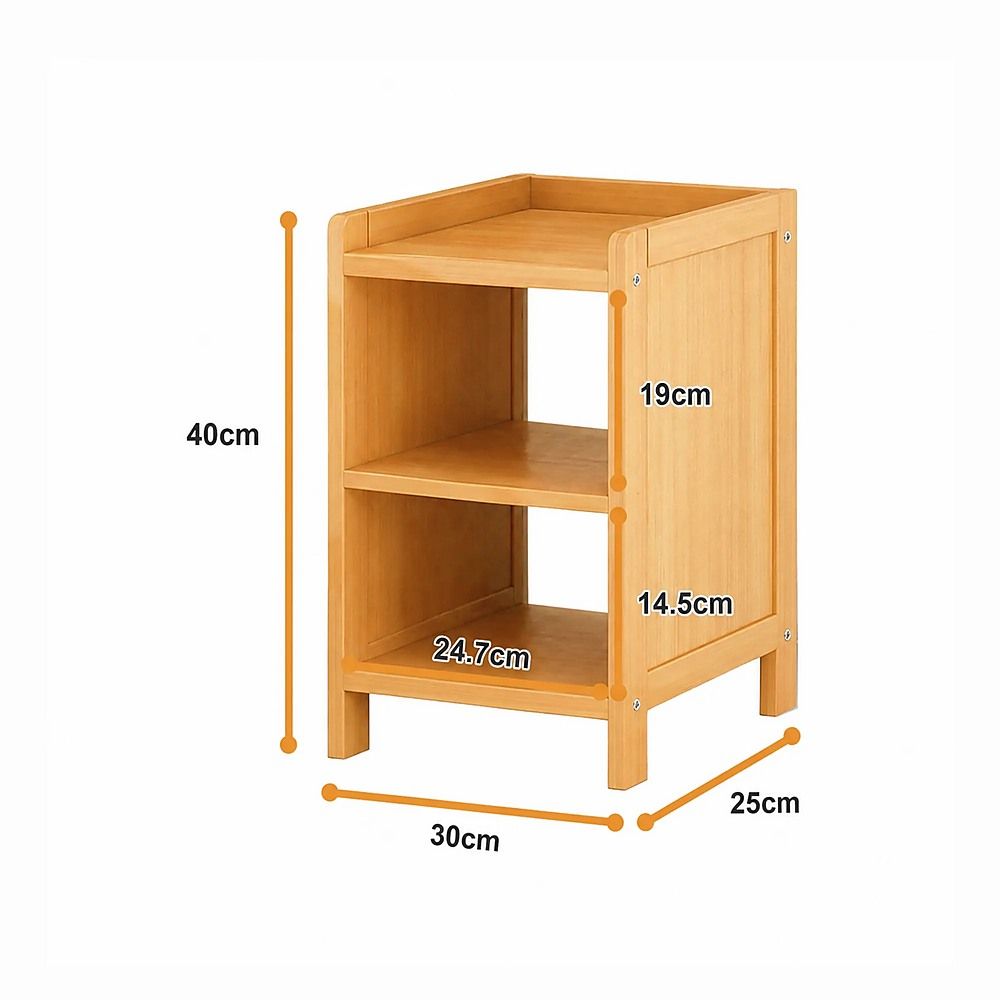 Bamboo Bedside Table Nightstand Storage Bedroom Sofa Side Stand