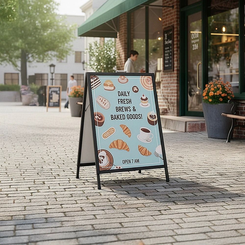 60x90cm A Frame Sign Portable Steel Sandwich Board Stand