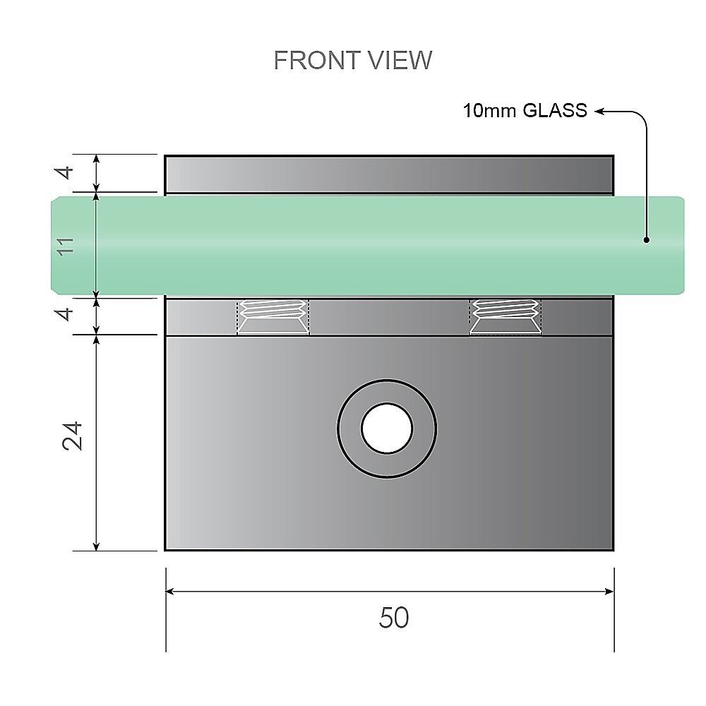 110cm Wall-to-Wall Frameless Shower Screen – Gold F-Brackets with SS Hinges & Square Knob Handle