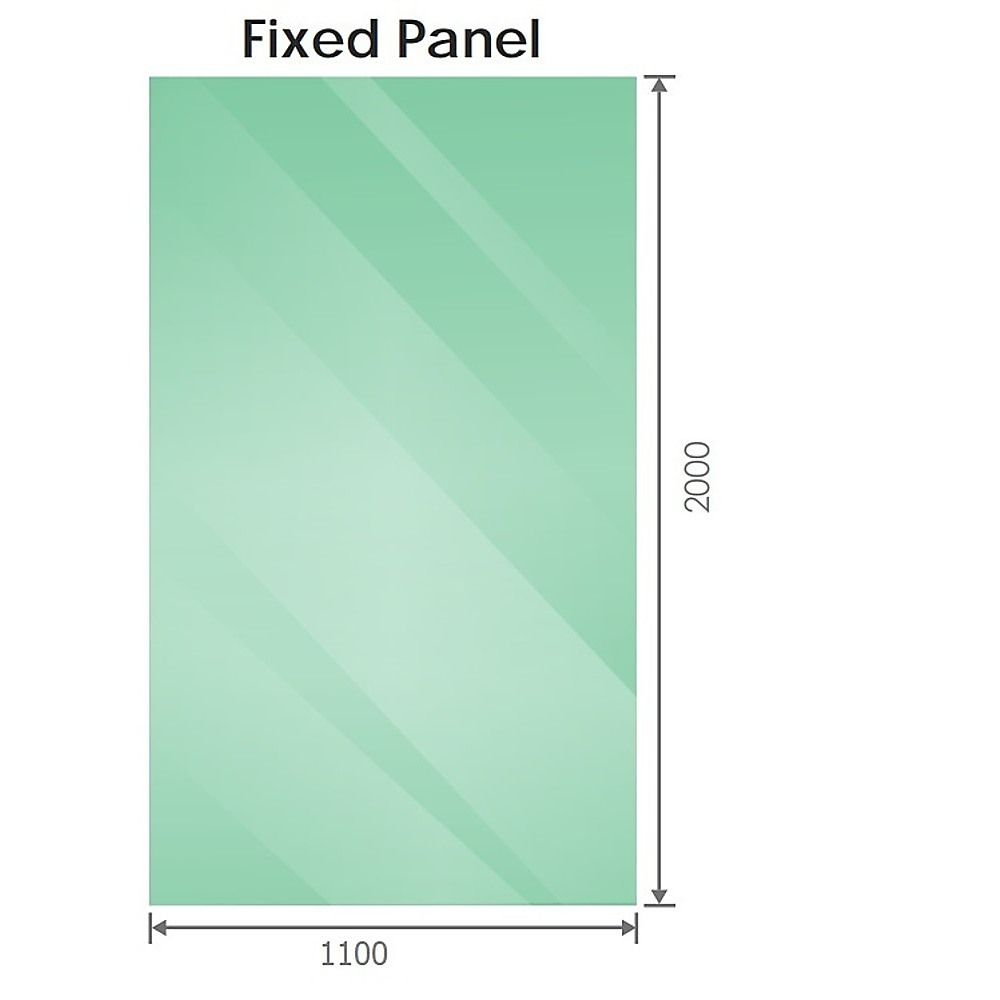 120x110cm Corner Frameless Shower Screen with Gold U-Brackets and Floor U-Bracket and Brass Hinges, Round Knob Handle