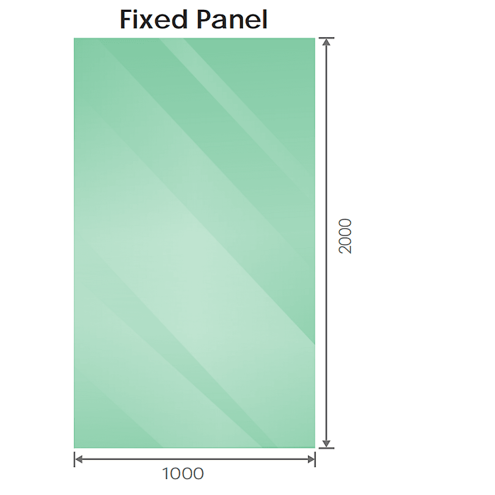100x100cm Corner Frameless Shower Screen with Chrome U-Brackets and Floor U-Bracket and Brass Hinges, Square Double Pull Handle