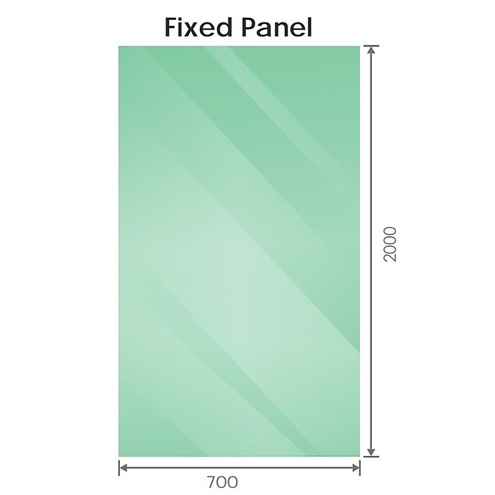 100x70cm Corner Frameless Shower Screen – Gold Wall Channel with Brass Hinges & Square Knob Handle