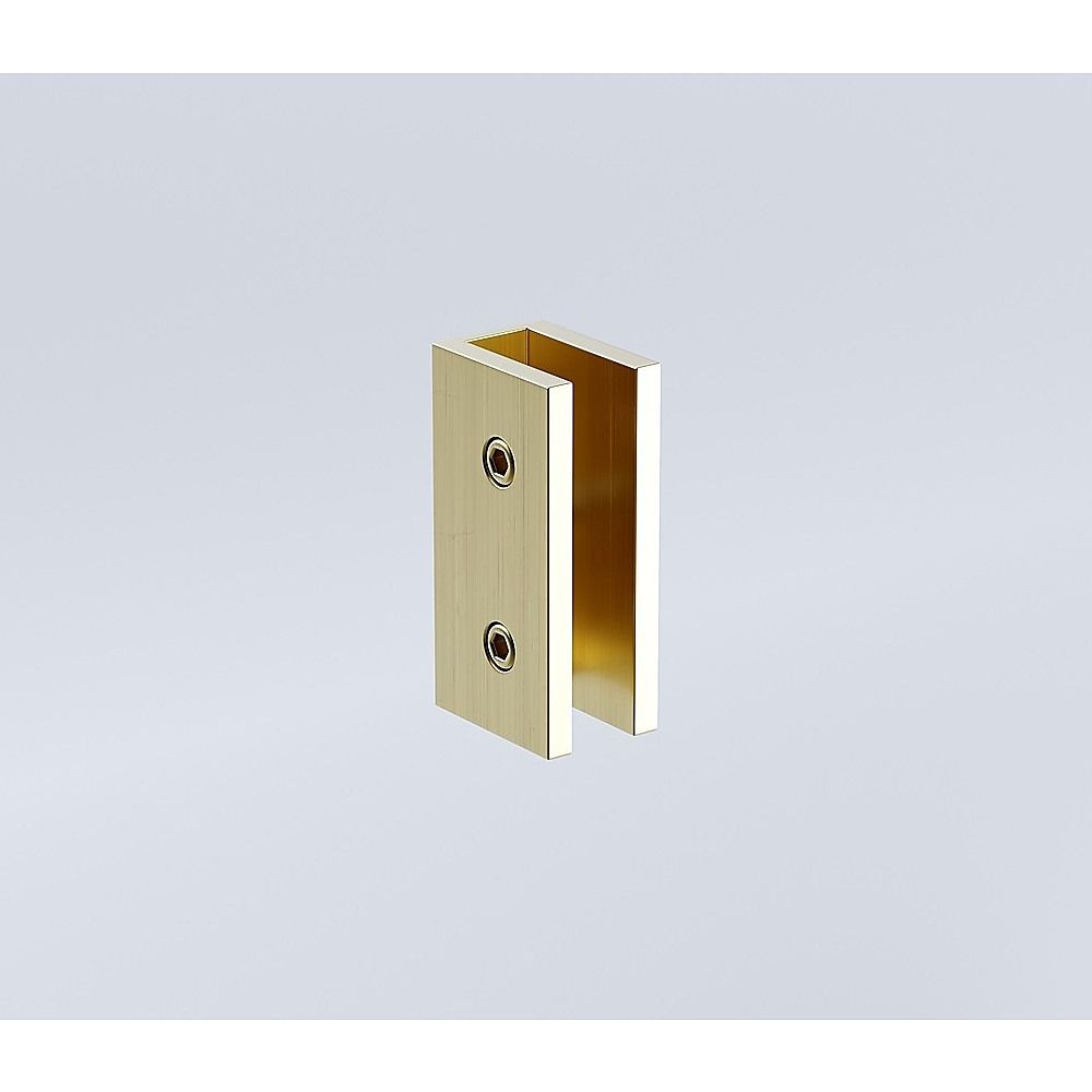 100x100cm Double Door Corner Shower Screen – Gold U-Brackets, Brass Hinges & Round Knob Handle
