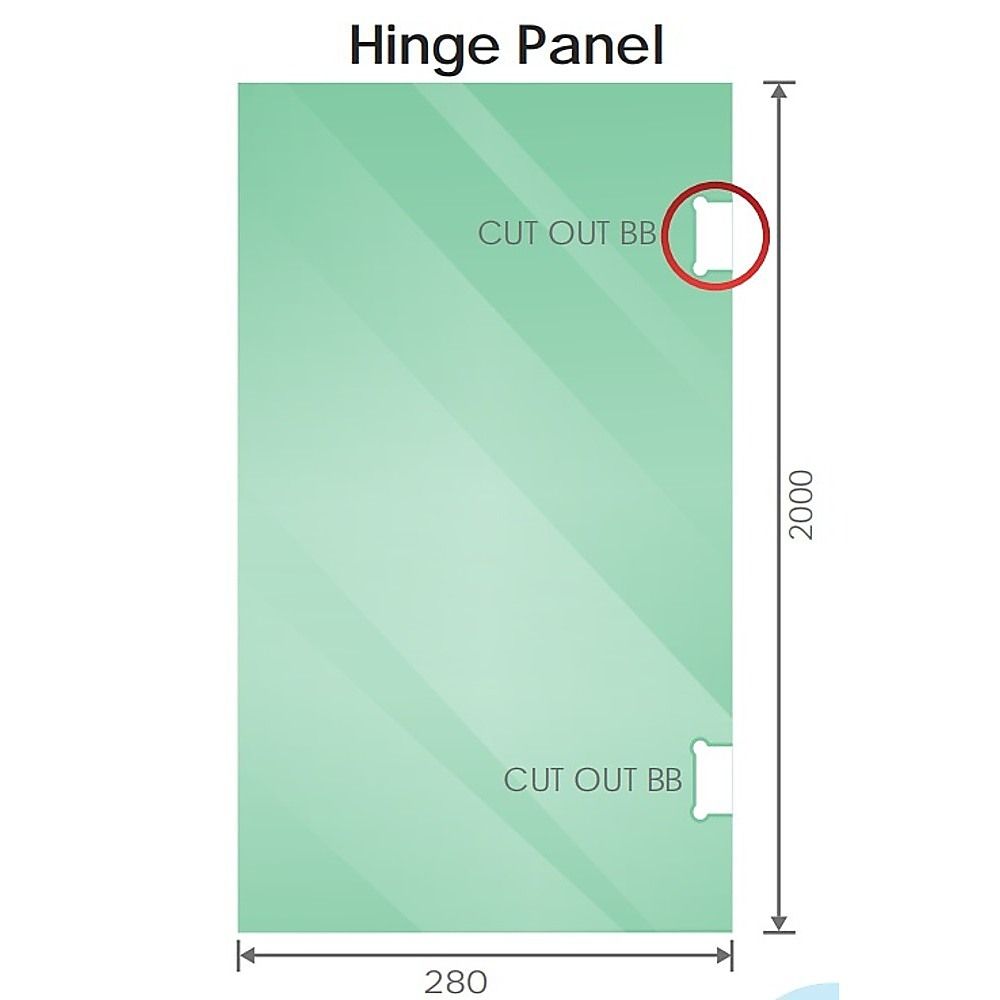 90x110cm Double Door Corner Shower Screen with Nickel Brackets and Brass Hinges, Square double pull Handle