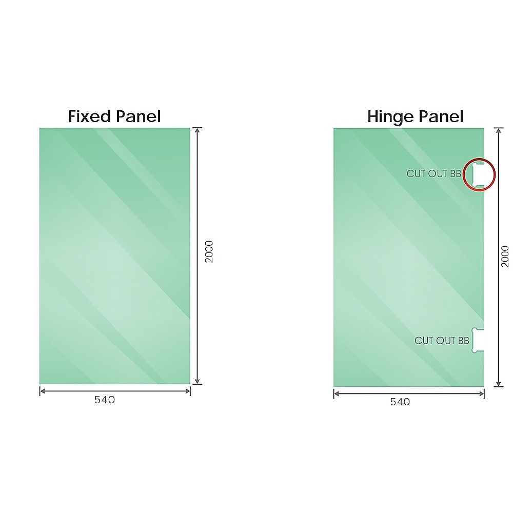 100cm Frameless Diamond Shower Screen – Gold F-Brackets, Brass Hinges & Round Knob Handle